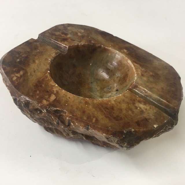 ASHTRAY, Marble - Brown